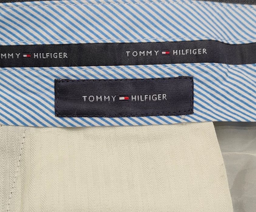 Wr) TOMMY HILFIGER oryginalne spodnie materiałowe/wełna Roz.XL