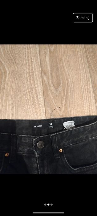 Spodnie Sinsay mom fit czarne XS