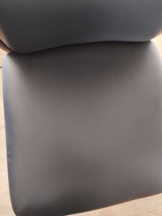 Cadeira giratória de secretária cinza escuro ecopele