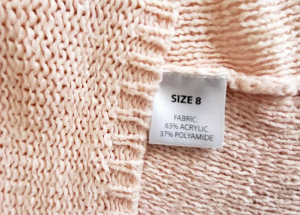 Papaya lekki sweter pastelowy jasnoróżowy XS 34