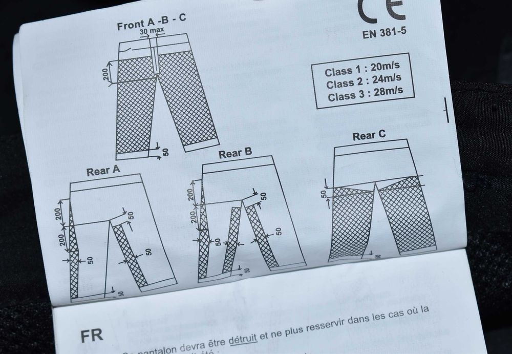 Oregon 20 m/s Class 1 Spodnie Antyprzecięciowe Ochronne M