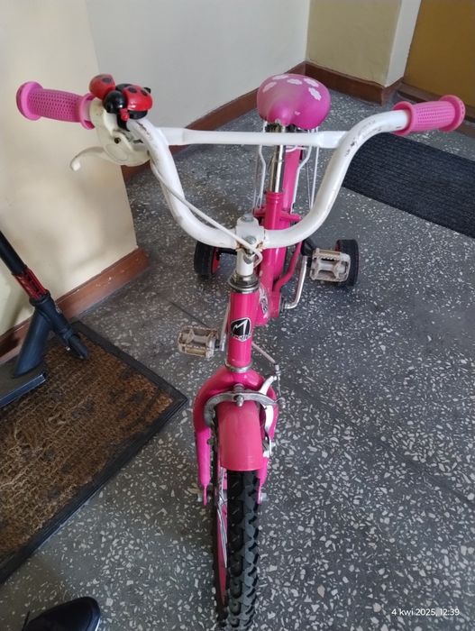 Rowerek dziewczęcy różowy rozmiar koła 16