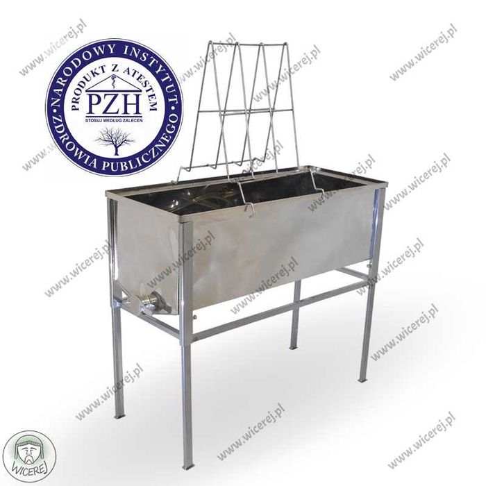 Stół do odsklepiania ramek 1m Dadant Nierdzewny z sitem perforowanym