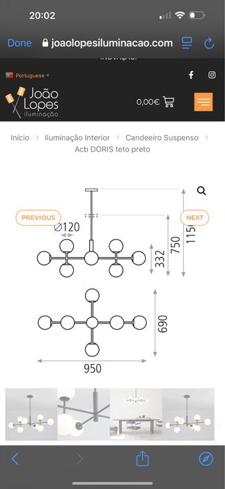O candeeiro de teto preto : Suspended ceiking light