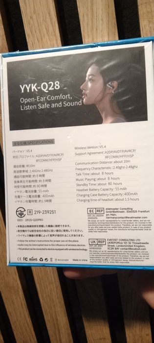 Słuchawki bluetooth nowe  białe