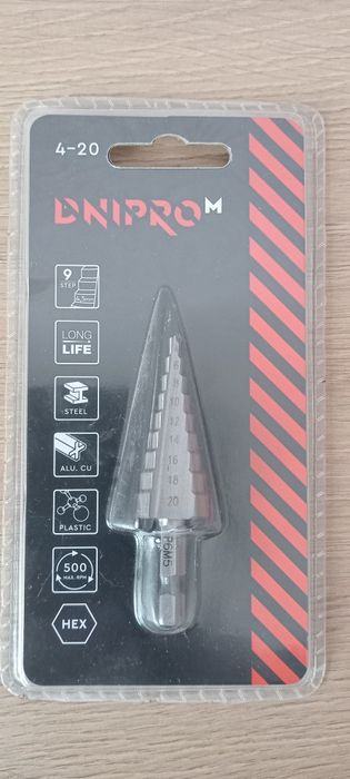 Сверло східчасте з хвостовиком/нех,4/20мм