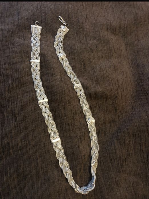 Cinto em metal prateado Zara