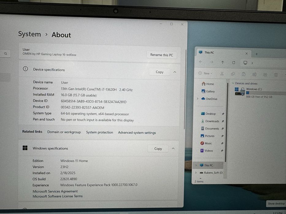 Ігровий Ноутбук HP OMEN 16-wd0073dx (9R640UA) i7-13620H/16/1Tb/RTX4060