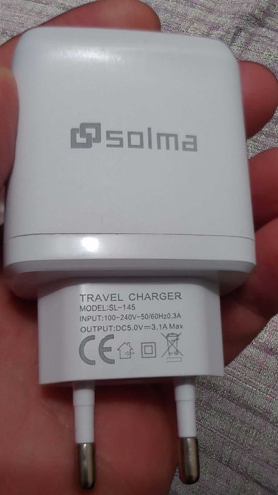 Зарядное устройство 3.1А 2USB слота Solma хорошее новое