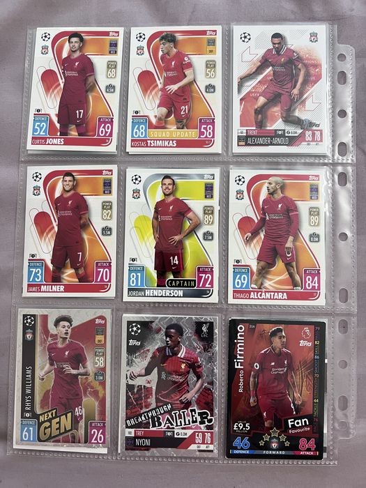 Футбольні карточки panini, topps, Ліверпуль ( Liverpool)