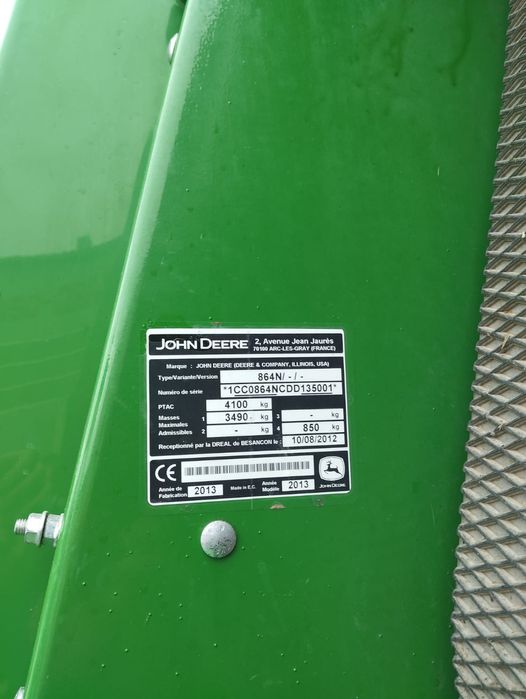 John deer 854 piękny stan