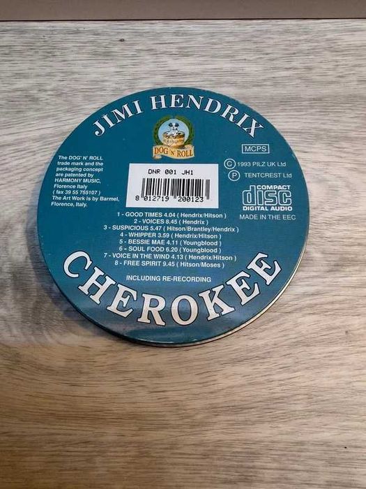 CD Jimi Hendrix - Cherokee (Dog 'N' Roll Metal Tin Edition - 1993)