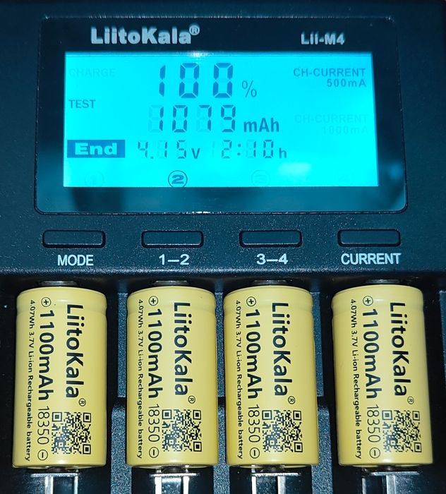 Акумулятор 18350 LiitoKala 1100 mAh 3.7V 10A Li-Ion Без захисту