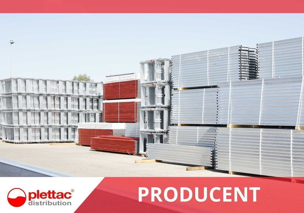 Rusztowanie elewacyjne PRODUCENT – pow.rob.120m2, wys.rob.10m Plettac
