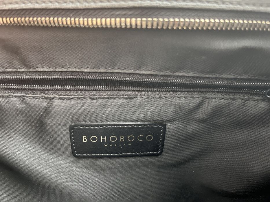 Skórzana szara torebka topowej marki Bohoboc