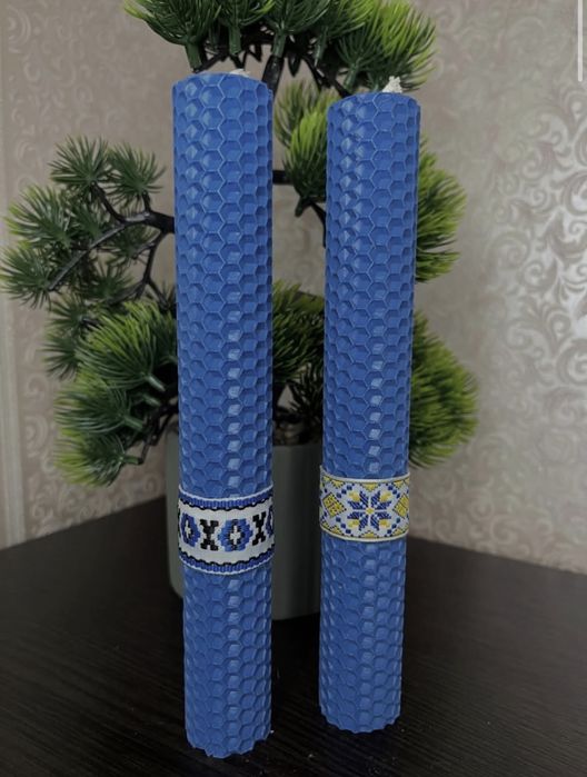 Свічки з вощини ручної роботи