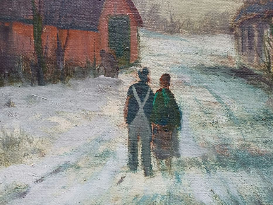 Stary obraz na płótnie Paul Kastrup