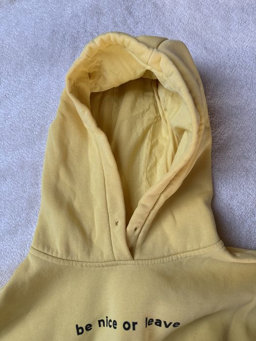 zolta bluza z kapturem cropp 30% bawelna