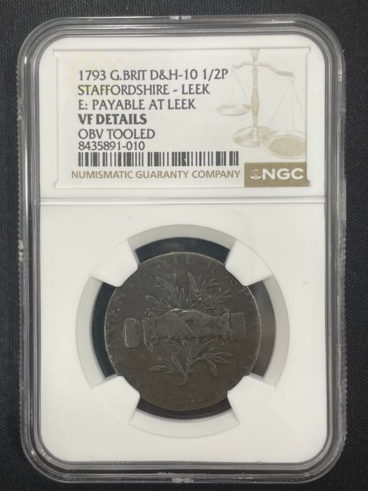 1793 рік. Велика Британія. Токен Кондера 1/2 пені. NGS VF  Details