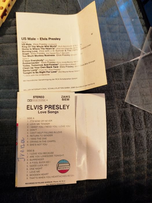 Kasety Elvis Presley US Male i Love Songs