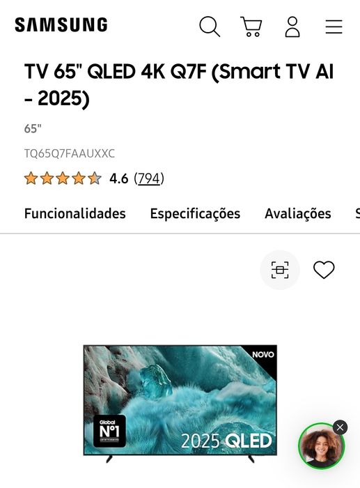 TV Qled Samsung tq65q7faauxxc 163cm
