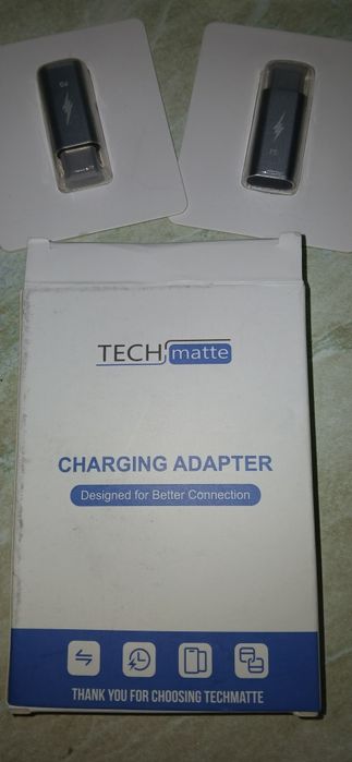 Продам набір із двох перехідників TechMatte Lightning to USB-C