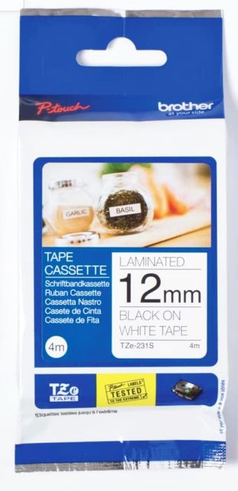 FITA BROTHER 12MM AZUL/BRANCO - TZE535