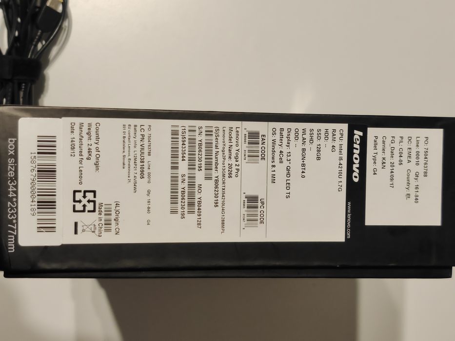 Lenovo Yoga 2 Pro i5-4210 1.7/ 4GB / 128GB