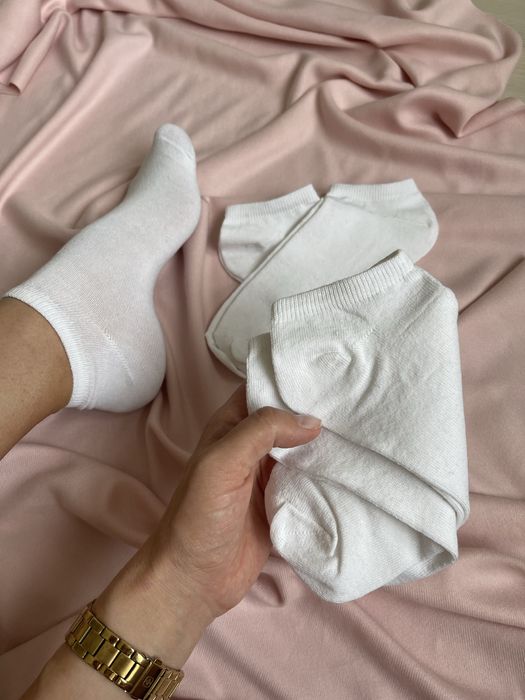 •12пар 280 грн• Носки белые короткие / шкарпетки білі / Опт-Роздріб