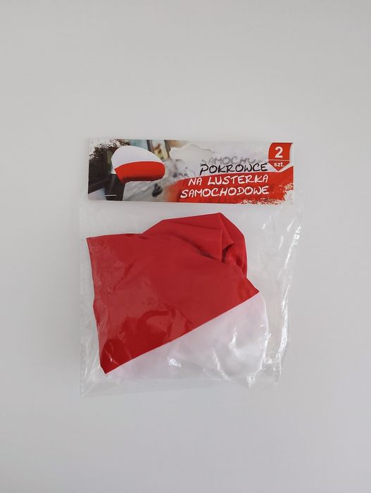 pokrowce na lusterka samochodowe z motywem flagi Polski