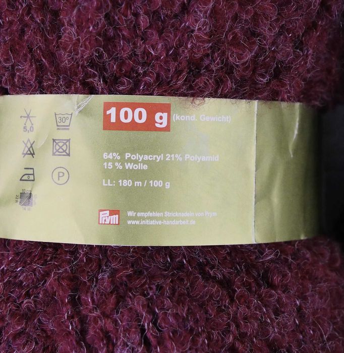 173.Włóczka bukle Schewe 64%Akryl 21%Polyamid 15%Wełna 200g