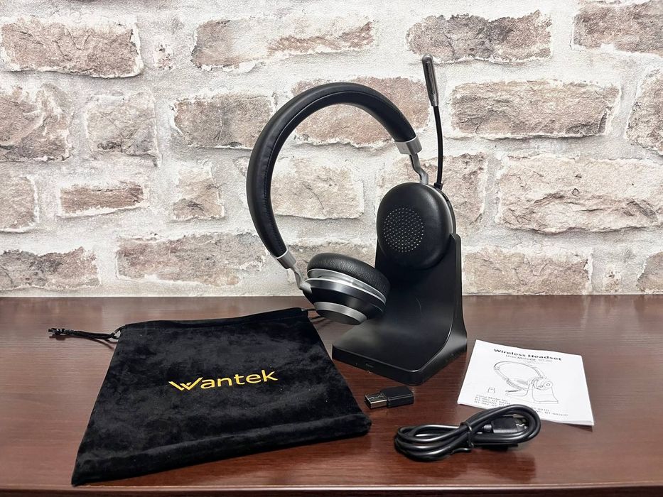Гарнітура Wantek BT-88 Bluetooth 5.3 з шумопоглинанням, USB адаптером
