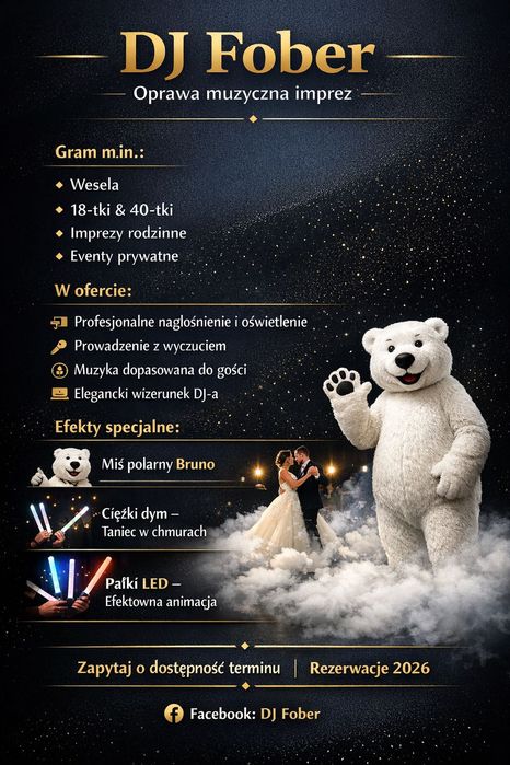 DJ wesela 18ki i inne imprezy okolicznościowe!