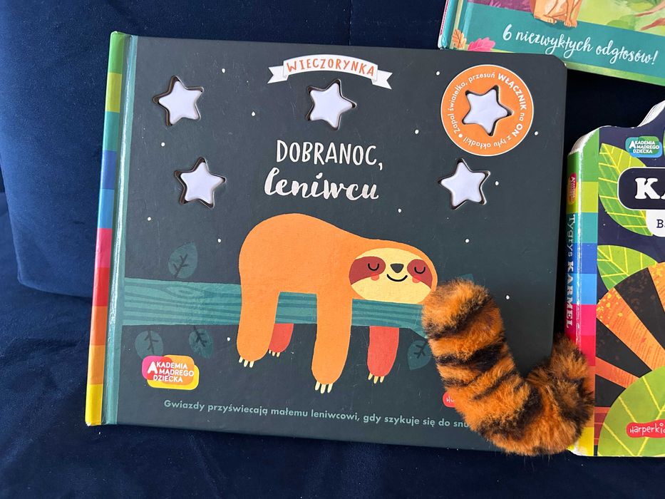 książki książeczki zestaw sensoryczne interaktywne gra świeci dotknij