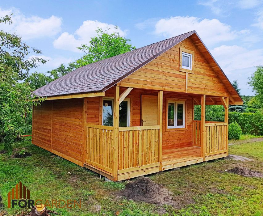 domek drewniany, letniskowy, rekreacyjny 35m2