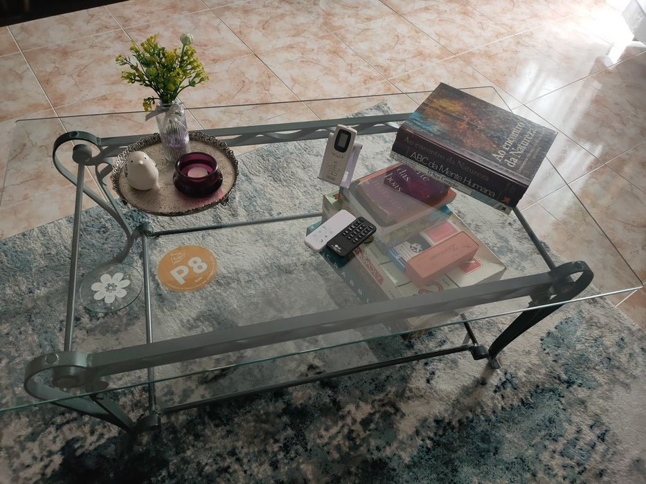 Mesa de centro em  Vidro Temperado