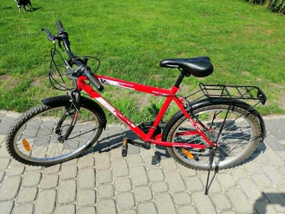 Rower dziecięcy czerwony 24 cale