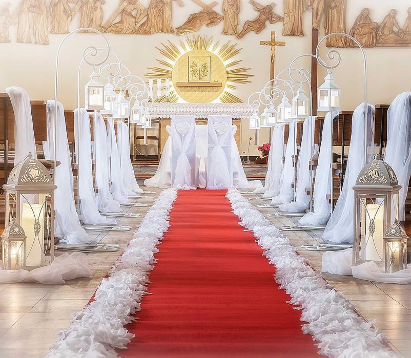 Biały dywan na ślub, dywan do kościoła, dywany na śluby, eventy - HIT