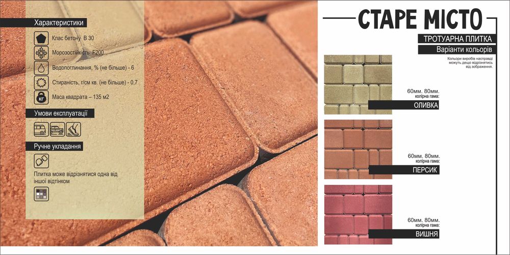 Тротуарна плитка "Старе місто"