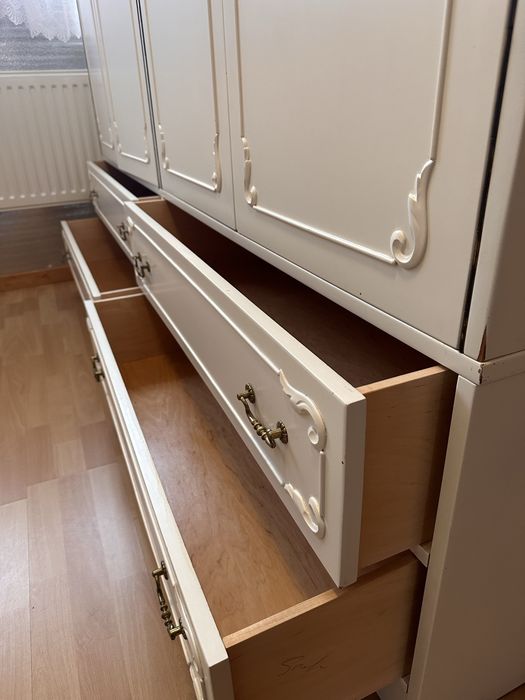 REZERWACJA Komplet sypialniany styl udwikowskim ŁÓZKO, SZAFA, KOMODA