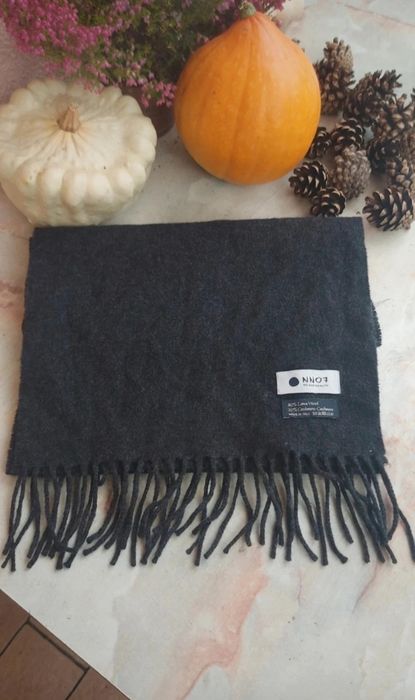 szalik wełniany 80% wełna wool 20% kaszmir NN07 made in italy