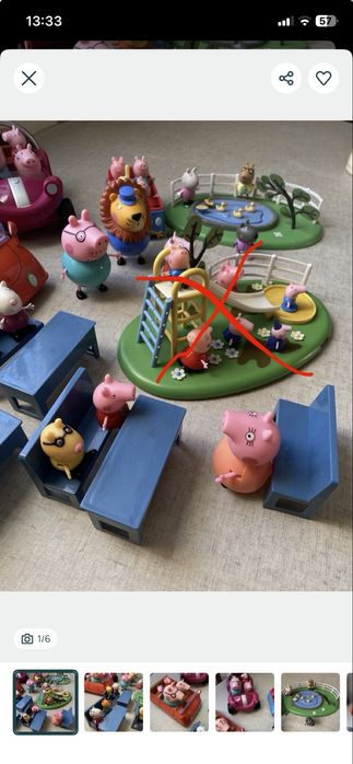 Набір іграшок свинка пепа pepa pig герої мультфільму