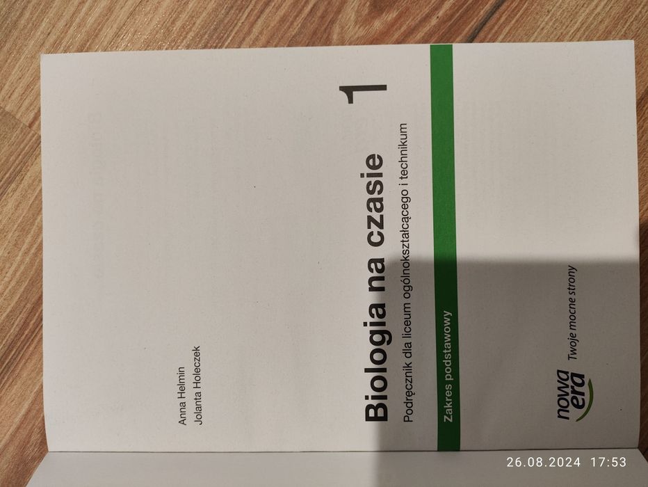Biologia na czasie 1 podręcznik zakres podstawowy