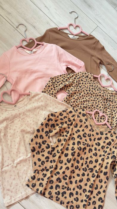 Реглани в рубчік або принтові від h&m  від 110 до 140 см ціна за 1 шт