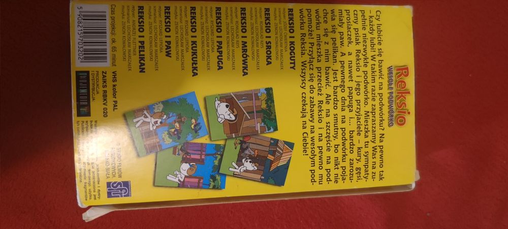 Reksio wesołe podwórko kaseta wideo vhs