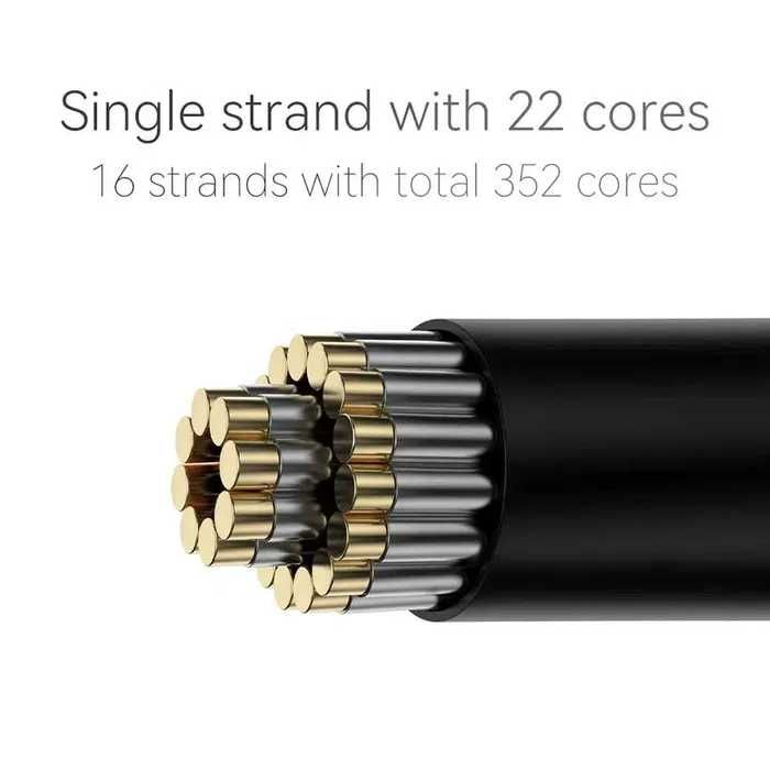 QKZ Q1 MAX Grey - 16и жильный кабель с сменными Jack 2.5/3.5/4.4