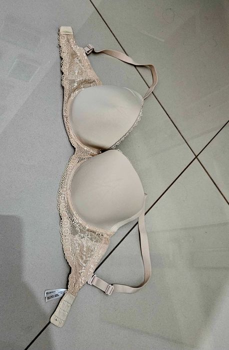 Biustonosz Esotiq, rozm.65G, bezowy, usztywniony, jak nowy