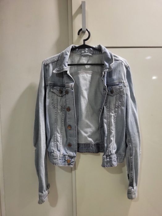 Katana jeansowa z przetarciami