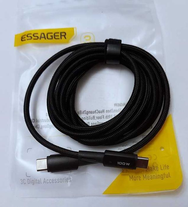Кабель (2м)  для швидкої зарядки Essager  PD 100W