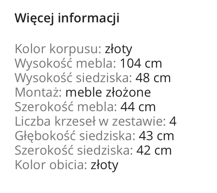 cztery   stylowe krzesla kute (cena za wszystkie)